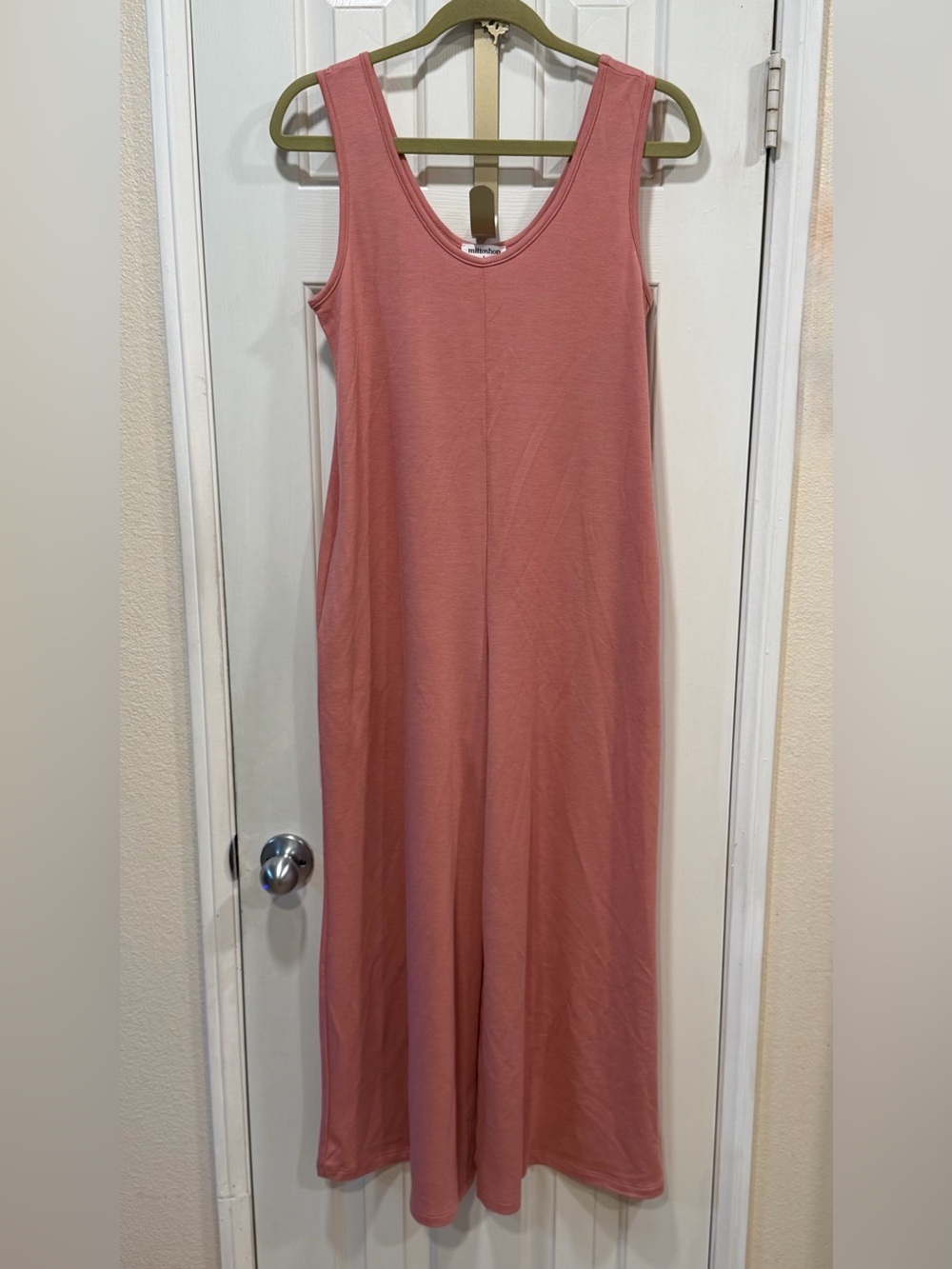 mittoshop Rosewood Sleeveless Wide-leg Jumpsuit